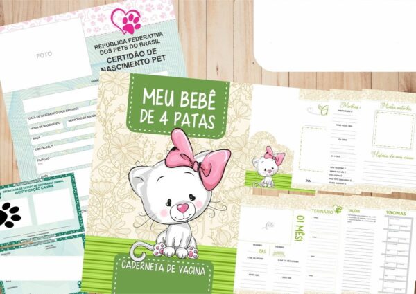Caderneta Vacina e Registros Momentos - Cat Fêmea 4 - Imagem 2