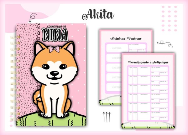 Caderneta Vacina Pet Akita - Arquivo Digital