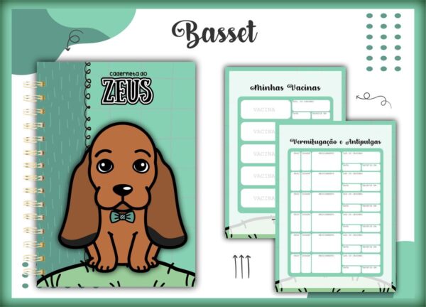 Caderneta Vacina Pet Basset Macho - Arquivo Digital