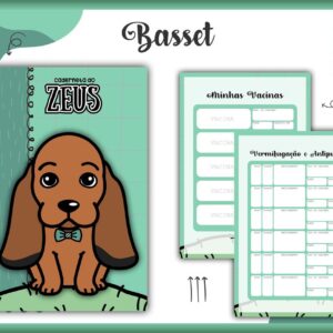 caderneta vacina pet basset macho arquivo digital papel e cia