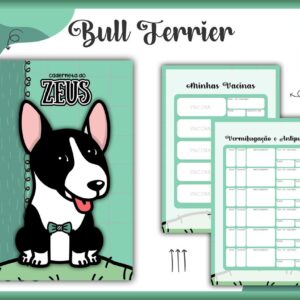 caderneta vacina pet bull terrier macho arquivo digital agenda pet