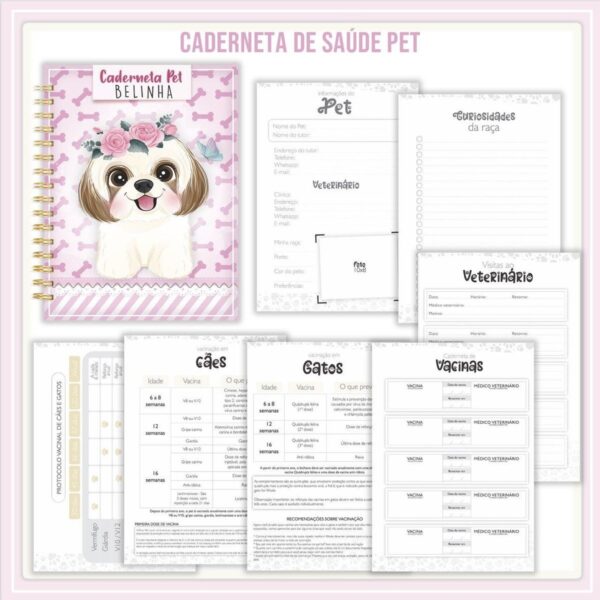 Caderneta Vacina Pet Cachorrinha 2 - Arquivo Digital