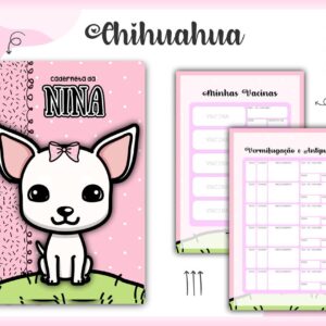 caderneta vacina pet chihuahua arquivo digital agenda pet