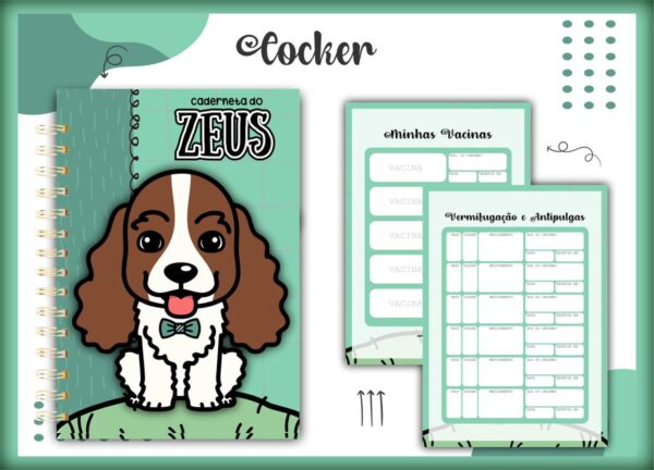 Caderneta Vacina Pet Cocker Macho -Arquivo Digital