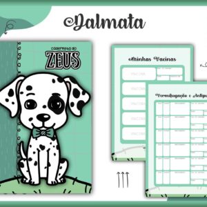 caderneta vacina pet dalmata macho arquivo digital dalmata