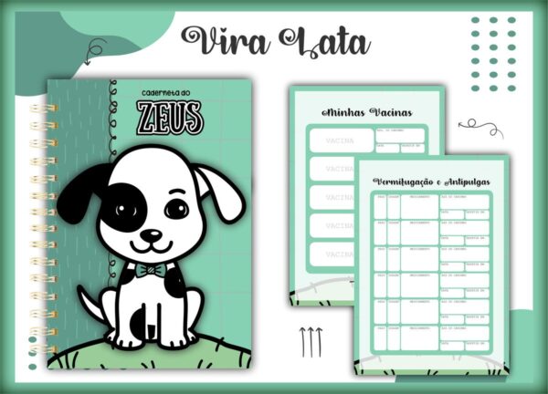Caderneta Vacina Pet P/B Macho -Arquivo Digital
