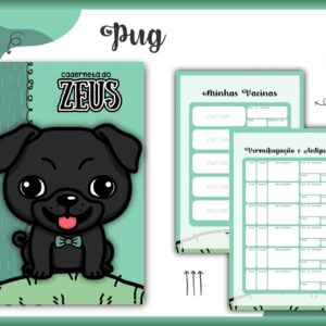 caderneta vacina pet pug preto macho arquivo digital caderneta vacinacao