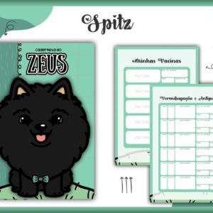 caderneta vacina pet spitz preto macho arquivo digital informacoes