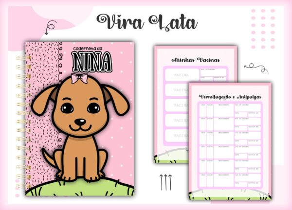 Caderneta Vacina Pet Vira Lata Caramelo - Arquivo Digital