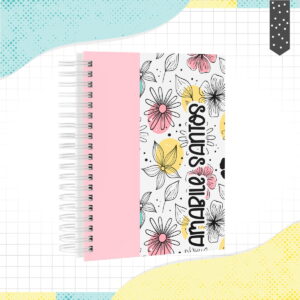 caderno a5 floral arquivo digital papelaria digital