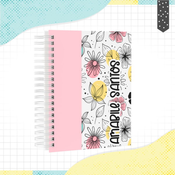 Caderno A5 Floral - Arquivo Digital