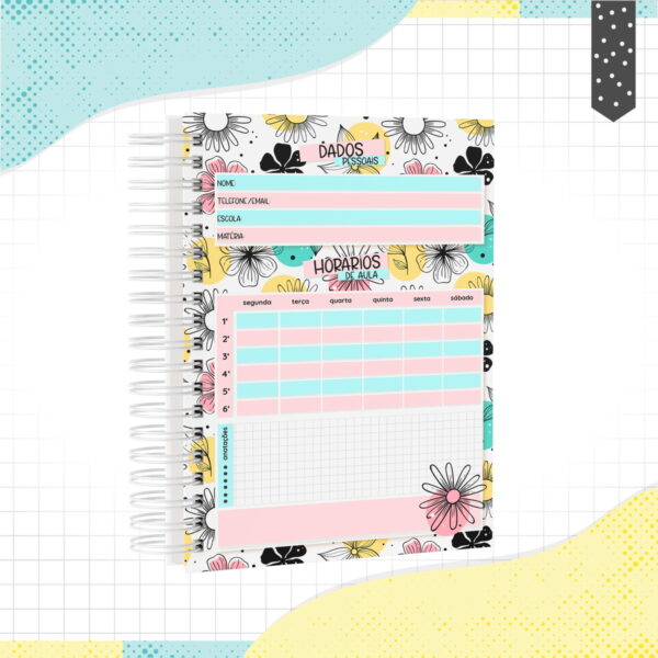 Caderno A5 Floral - Arquivo Digital - Imagem 2