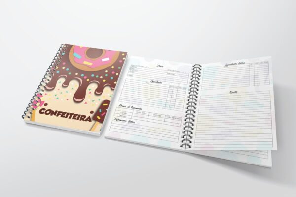Caderno Agenda Confeiteira - Arquivo Digital
