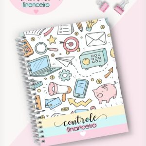 caderno controle financeiro feminino 01 arquivo digital encadernacao
