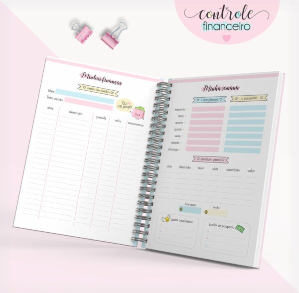 Caderno Controle Financeiro Feminino 04 - Arquivo Digital - Imagem 2