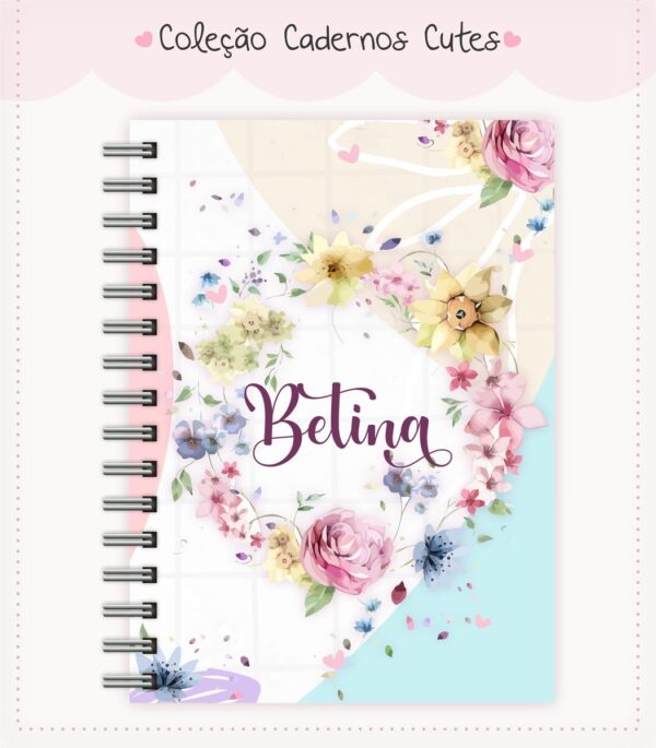 Caderno Cute Menina 12 - Arquivo Digital
