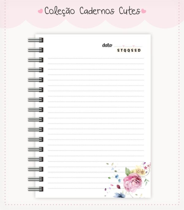 Caderno Cute Menina 12 - Arquivo Digital - Imagem 3