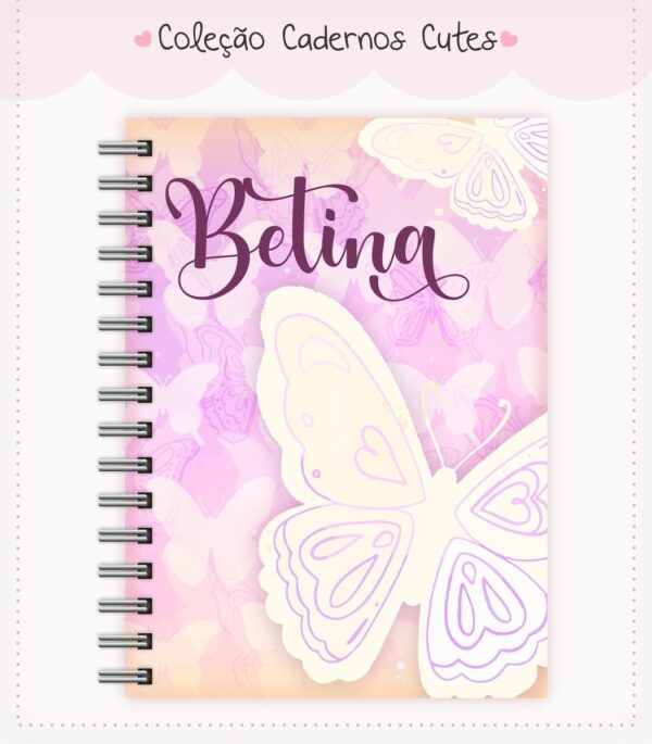 Caderno Cute Menina 3 - Arquivo Digital