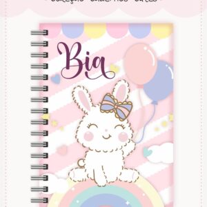caderno cute menina 4 arquivo digital papelaria personalizada