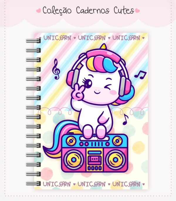 Caderno Cute Menina 5 - Arquivo Digital