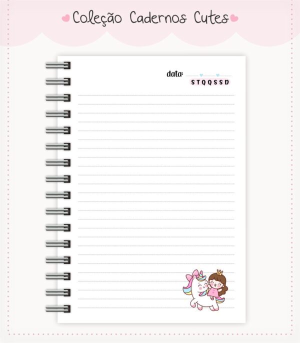 Caderno Cute Menina 6 - Arquivo Digital - Imagem 3