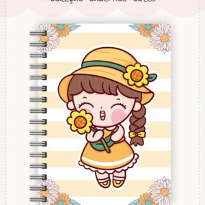 caderno cute menina 9 arquivo digital caderno
