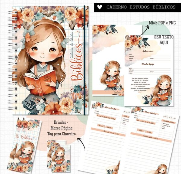 Caderno de Estudos Menina - Arquivo Digital