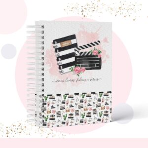 caderno de livros filmes e series arquivo digital pautado