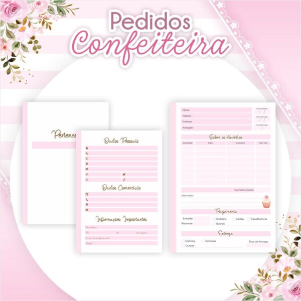Caderno de Pedidos Confeiteira - Arquivo Digital - Imagem 2