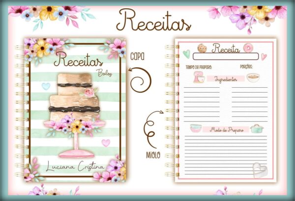 Caderno de Receitas Bolo - Arquivo Digital