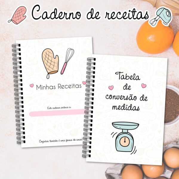 Caderno de Receitas Clean - Arquivo Digital