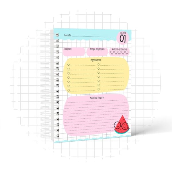 Caderno de Receitas do Bebê Menina - Arquivo Digital - Imagem 3