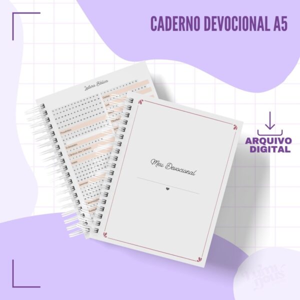 Caderno Devocional A5 Feminino- Arquivo Digital - Imagem 3