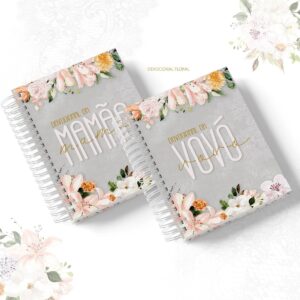 caderno devocional a5 mamae e vovo floral arquivo digital papel e scrapbook 2