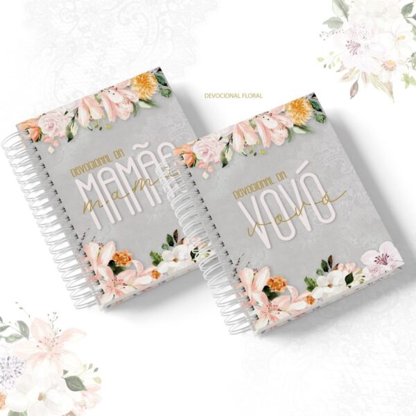 Caderno Devocional A5 Mamãe e Vovó Floral - Arquivo Digital