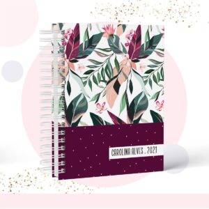 caderno floral modelo 4 arquivo digital anotacoes