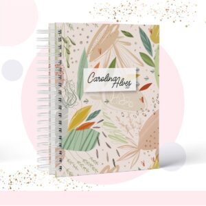 caderno floral modelo 6 arquivo digital anotacoes 2