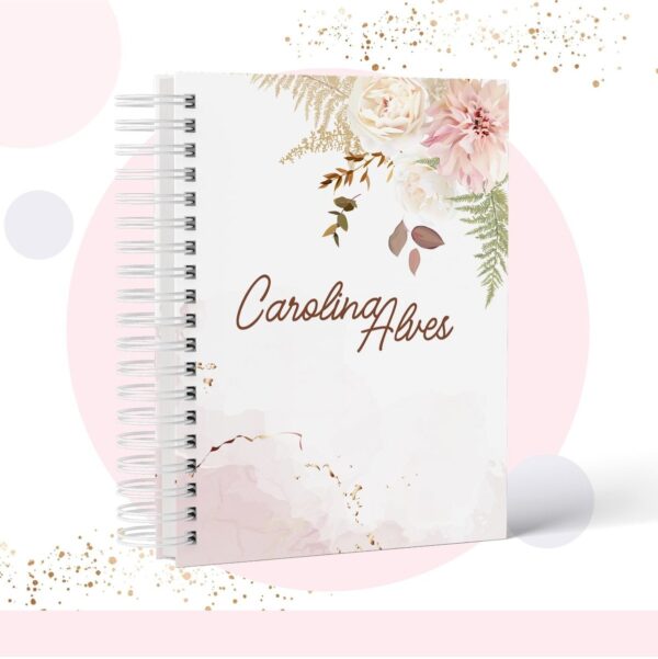 Caderno Floral - Modelo 7 - Arquivo Digital