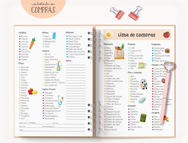 Caderno Lista de Compras MOD04 - Arquivo Digital - Imagem 3