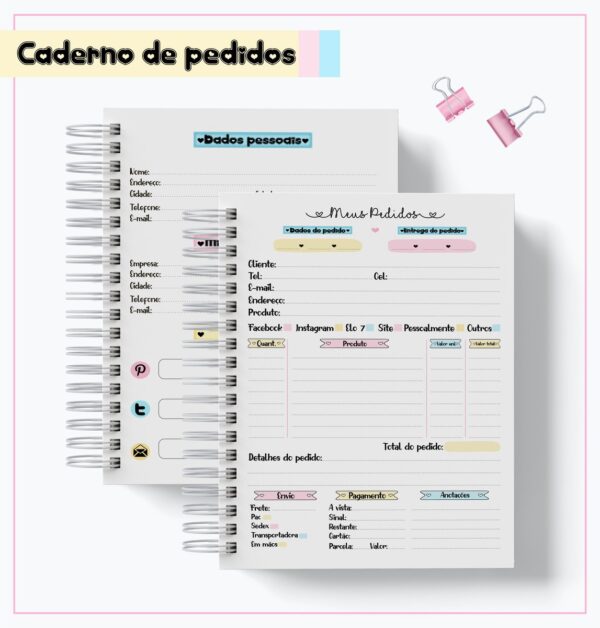 Caderno Meus Pedidos 01 - Arquivo Digital - Imagem 2