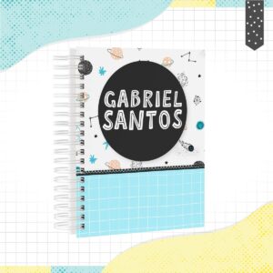 caderno minimalista menino arquivo digital papelaria personalizada 1