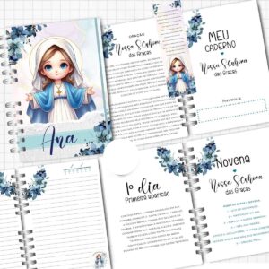 caderno nossa senhora das gracas arquivo digital arquivo capas catolicas png e pdf