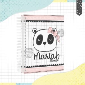 caderno panda menina arquivo digital papel e cia 2