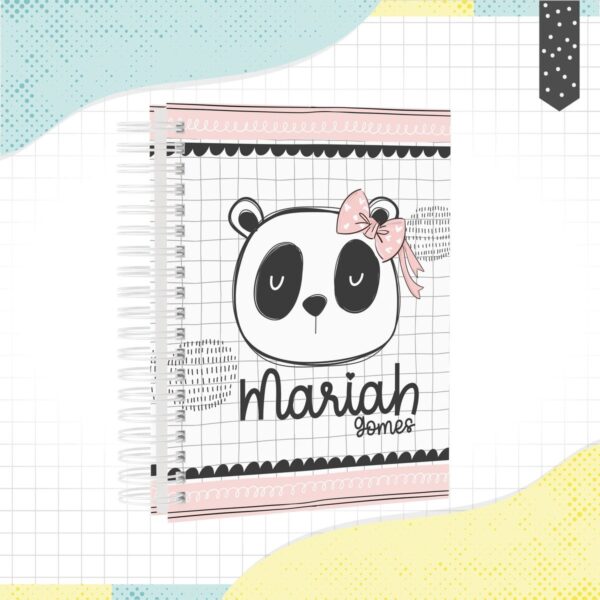 Caderno Panda Menina - Arquivo Digital
