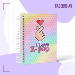 caderno pautado k pop arquivo digital encadernacao