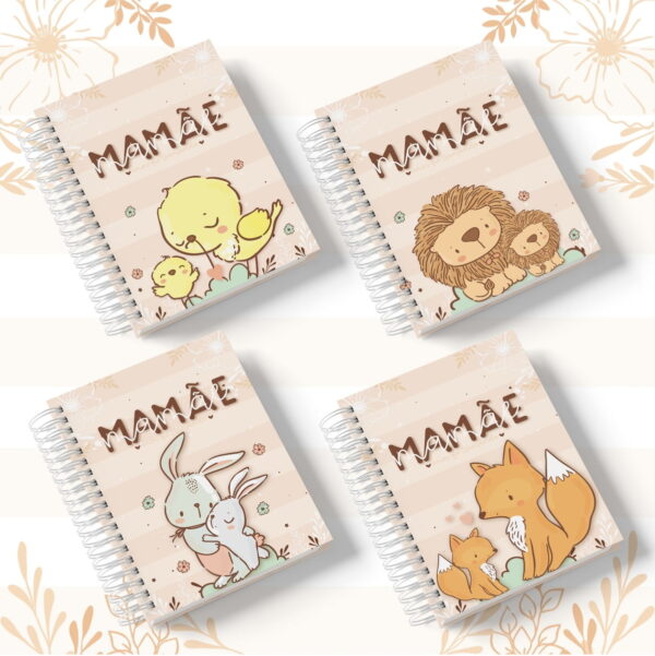 Caderno Pautado Mamãe e Vovó Animais - Arquivo Digital - Imagem 2