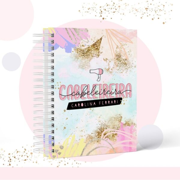 Caderno Pautado Profissão Cabelereira - Arquivo Digital