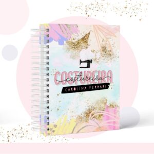 caderno pautado profissao costureira arquivo digital scrapbook 1