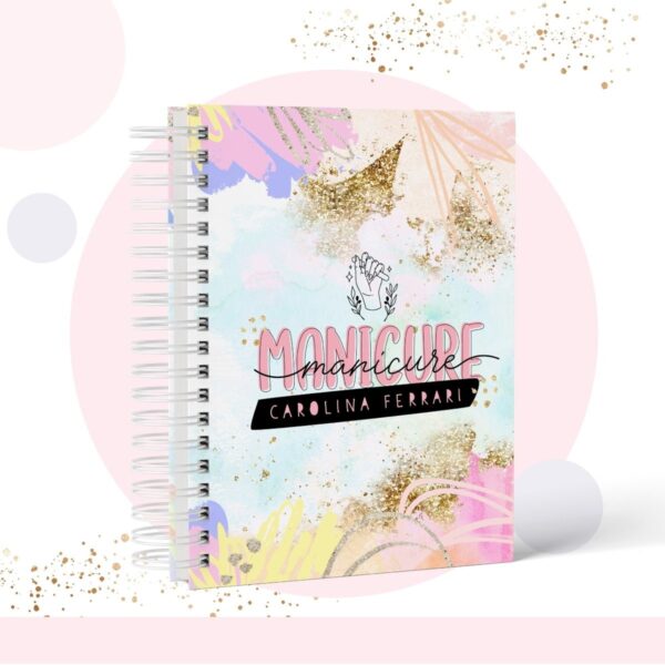Caderno Pautado Profissão Manicure - Arquivo Digital