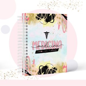 caderno pautado profissao medicina arquivo digital personalizacao 2